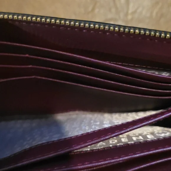 Kate Spade Dark Purple Wristlet with Black Embellishments - Picture 6 of 9